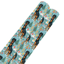 Load image into Gallery viewer, Jovial Giants Rottweilers' Christmas Delight Gift Wrapping Paper - 2 Rolls-Christmas Ornament-Christmas,Rottweiler,Wrapping Paper-5