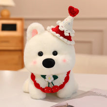 Load image into Gallery viewer, Baby Bib and Hat Westie Stuffed Animal Plush Toys-Red Knitting Scarf-25cm-7