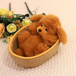 Baby Poodles in a Cradle Stuffed Animal Plush Toys-Stuffed Animals-Poodle, Stuffed Animal-11