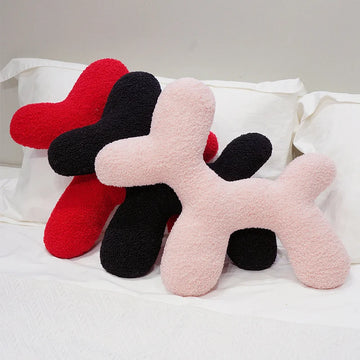 Balloon Dog Poodles Plush Throw Pillows 3 360x