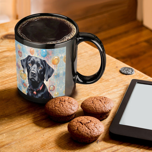 Balloon Dreams Black Labrador Coffee Mug-ONE SIZE-Black-1