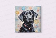 Load image into Gallery viewer, Balloon Dreams Black Labrador Framed Wall Art Poster-Art-Black Labrador, Dog Art, Home Decor, Labrador, Poster-4