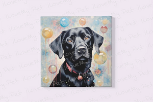 Balloon Dreams Black Labrador Framed Wall Art Poster-Art-Black Labrador, Dog Art, Home Decor, Labrador, Poster-4