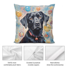 Load image into Gallery viewer, Balloon Dreams Black Labrador Plush Pillow Case-Cushion Cover-Black Labrador, Dog Dad Gifts, Dog Mom Gifts, Home Decor, Pillows-5
