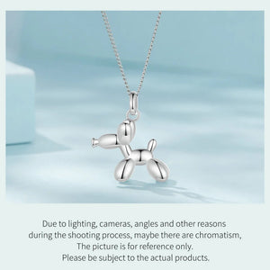 Balloon Poodle Love Silver Pendant and Necklace-Dog Themed Jewellery-Jewellery, Necklace, Poodle-11