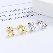 Load image into Gallery viewer, Balloon Poodle Love Silver Stud Earrings-Dog Themed Jewellery-Earrings, Jewellery, Poodle-5