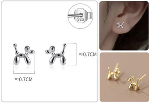 Balloon Poodle Love Silver Threader Earrings-Dog Themed Jewellery-Earrings, Jewellery, Poodle-4