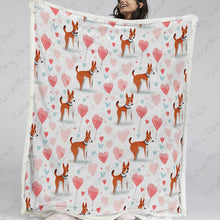 Load image into Gallery viewer, Basenji and Balloons Love Soft Warm Fleece Blanket-Blanket-Basenji, Blankets, Home Decor-13