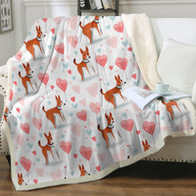 Load image into Gallery viewer, Basenji and Balloons Love Soft Warm Fleece Blanket-Blanket-Basenji, Blankets, Home Decor-Small-1