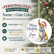 Load image into Gallery viewer, Basenji Christmas Ornament - Cozy Winter Pet Portrait Design - Personalize with Photo and Name-Christmas Ornament-Christmas,Christmas Ornament,Personalize Artwork-2