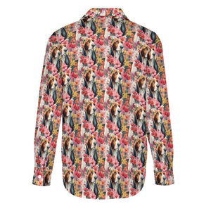 Basset Hound in Bloom Women's Shirt-4