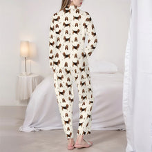 Load image into Gallery viewer, Basset Hound Pajamas for Women - XL Available - Yes I Love Black, Red and White Basset Hounds-Pajamas-Apparel,Basset Hound,Dog Mom Gifts,Pajamas-4