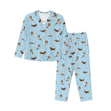 Load image into Gallery viewer, Basset Hound Pajamas for Women - XL Available - Yes I Love Tri Color Basset Hounds-Pajamas-Apparel,Basset Hound,Dog Mom Gifts,Pajamas-11