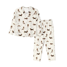 Load image into Gallery viewer, Basset Hound Pajamas for Women - XL Available - Yes I Love Tri Color Basset Hounds-Pajamas-Apparel,Basset Hound,Dog Mom Gifts,Pajamas-7
