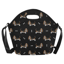 Load image into Gallery viewer, Basset Hound Parade Neoprene Lunch Bag-12