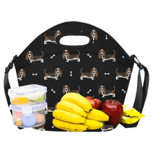 Load image into Gallery viewer, Basset Hound Parade Neoprene Lunch Bag-13
