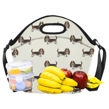 Load image into Gallery viewer, Basset Hound Parade Neoprene Lunch Bag-3