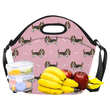 Load image into Gallery viewer, Basset Hound Parade Neoprene Lunch Bag-8