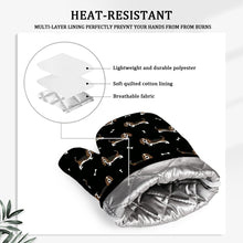 Load image into Gallery viewer, Basset Hound Parade Oven Mitts and Pot Holders Set-Kitchen Decor-Basset Hound-4