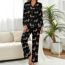 Load image into Gallery viewer, Basset Hound Parade Pajamas Set for Women-34