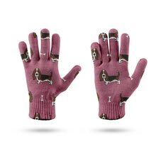 Load image into Gallery viewer, Basset Hound Parade Touch Screen Gloves-Accessories-Accessories,Dog Dad Gifts,Dog Mom Gifts,Gloves-10