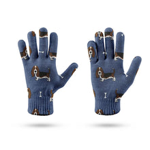 Load image into Gallery viewer, Basset Hound Parade Touch Screen Gloves-Accessories-Accessories,Dog Dad Gifts,Dog Mom Gifts,Gloves-11