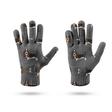 Load image into Gallery viewer, Basset Hound Parade Touch Screen Gloves-Accessories-Accessories,Dog Dad Gifts,Dog Mom Gifts,Gloves-12