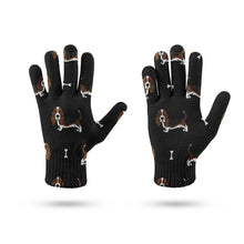 Load image into Gallery viewer, Basset Hound Parade Touch Screen Gloves-Accessories-Accessories,Dog Dad Gifts,Dog Mom Gifts,Gloves-13