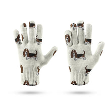 Load image into Gallery viewer, Basset Hound Parade Touch Screen Gloves-Accessories-Accessories,Dog Dad Gifts,Dog Mom Gifts,Gloves-9