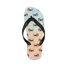 Load image into Gallery viewer, Basset Hound Parade Unisex Slippers - 7 Gradients-9