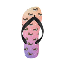 Load image into Gallery viewer, Basset Hound Parade Unisex Slippers - 7 Gradients-CornflowerBlue8-S-11