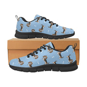 Basset Hound Parade Women's Breathable Sneakers-19