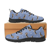 Basset Hound Parade Women's Breathable Sneakers-26