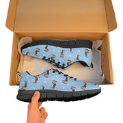 Basset Hound Parade Women's Breathable Sneakers-28