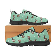 Basset Hound Parade Women's Breathable Sneakers-32