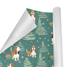 Load image into Gallery viewer, Basset Hounds Christmas Bounds Gift Wrapping Paper - 2 Rolls-Christmas Ornament-Basset Hound,Christmas,Wrapping Paper-4