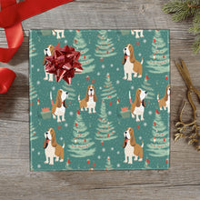 Load image into Gallery viewer, Basset Hounds Christmas Bounds Gift Wrapping Paper - 2 Rolls-Christmas Ornament-Basset Hound,Christmas,Wrapping Paper-1