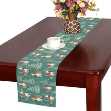 Load image into Gallery viewer, Basset Hounds Christmas Bounds Table Runner-Home Decor-Basset Hound, Christmas, Home Decor-1