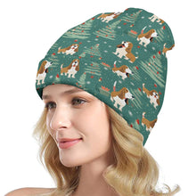 Load image into Gallery viewer, Basset Hounds Christmas Bounds Warm Christmas Beanie-Accessories-Accessories, Basset Hound, Christmas, Dog Mom Gifts, Hats-ONE SIZE-White5-2