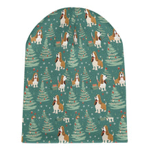 Load image into Gallery viewer, Basset Hounds Christmas Bounds Warm Christmas Beanie-Accessories-Accessories, Basset Hound, Christmas, Dog Mom Gifts, Hats-ONE SIZE-White5-7