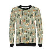 Basset Hounds Christmas Holiday Sweatshirt for Women-Apparel-Apparel, Basset Hound, Christmas, Dog Mom Gifts, Sweatshirt-3