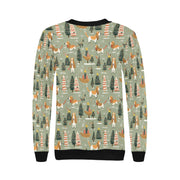 Basset Hounds Christmas Holiday Sweatshirt for Women-Apparel-Apparel, Basset Hound, Christmas, Dog Mom Gifts, Sweatshirt-4