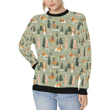 Load image into Gallery viewer, Basset Hounds Christmas Holiday Sweatshirt for Women-Apparel-Apparel, Basset Hound, Christmas, Dog Mom Gifts, Sweatshirt-S-1