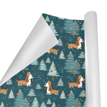 Load image into Gallery viewer, Basset in a Winter Wonderland Christmas Gift Wrapping Paper - 2 Rolls-Christmas Ornament-Basset Hound,Christmas,Wrapping Paper-3