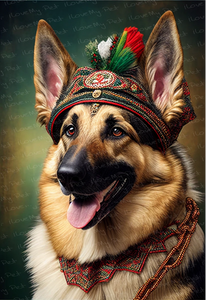 Bavarian Beauty German Shepherd Wall Art Poster-Art-Dog Art, German Shepherd, Home Decor, Poster-1