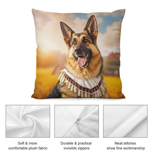 Bavarian Bliss German Shepherd Plush Pillow Case-Cushion Cover-Dog Dad Gifts, Dog Mom Gifts, German Shepherd, Home Decor, Pillows-5