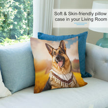 Load image into Gallery viewer, Bavarian Bliss German Shepherd Plush Pillow Case-Cushion Cover-Dog Dad Gifts, Dog Mom Gifts, German Shepherd, Home Decor, Pillows-7