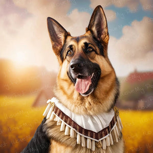 Bavarian Bliss German Shepherd Wall Art Poster-Art-Dog Art, German Shepherd, Home Decor, Poster-1