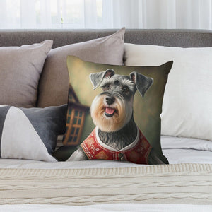 Bavarian Bliss Schnauzer Plush Pillow Case-Cushion Cover-Dog Dad Gifts, Dog Mom Gifts, Home Decor, Pillows, Schnauzer-8