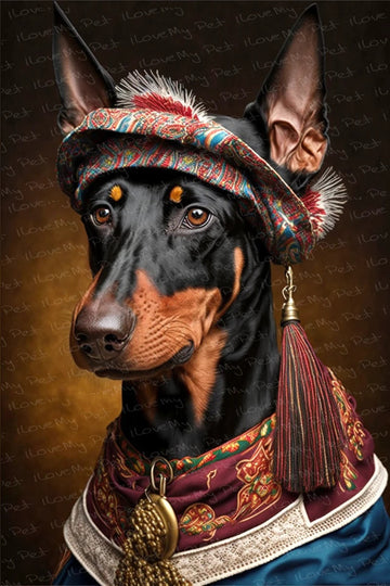Bavarian Elegance Doberman Wall Art Poster-Art-Doberman, Dog Art, Home Decor, Poster-1